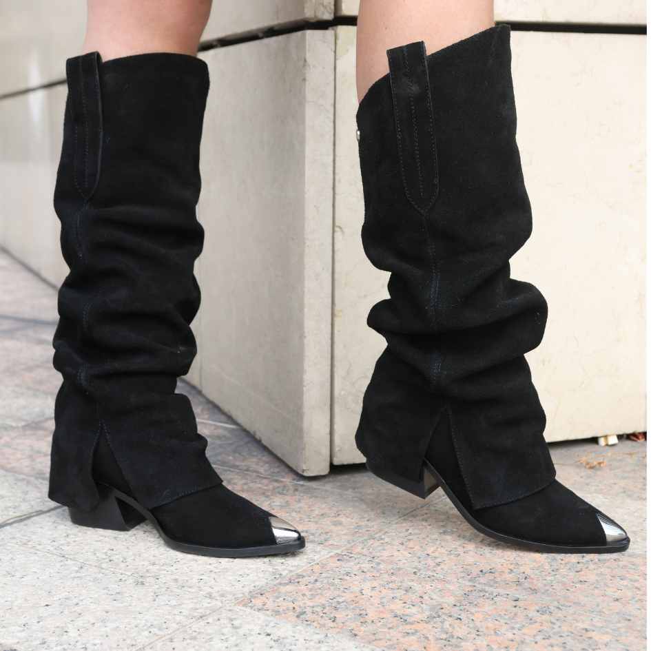 Bota en Cuero Any Negro