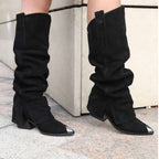 Bota en Cuero Any Negro