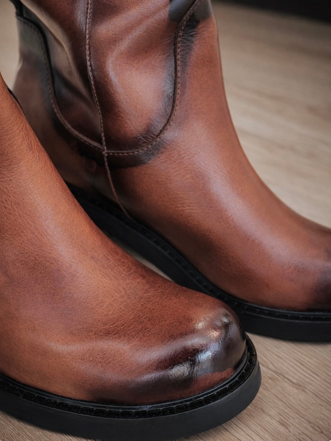 Bota en cuero Fortaleza Miel