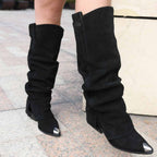 Bota en Cuero Any Negro