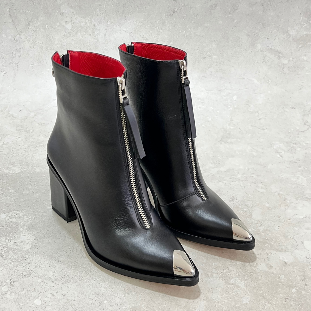 Botin en Cuero Lorenzo Negro