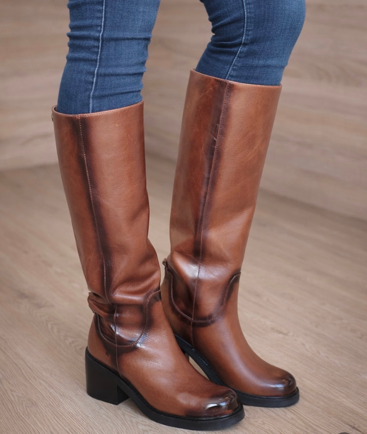 Bota en cuero Fortaleza Miel