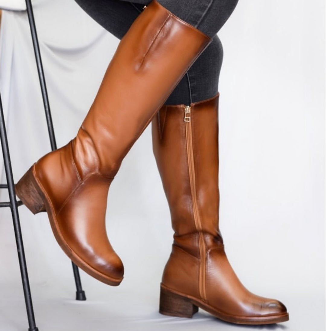 Bota en Cuero Maldonado Miel