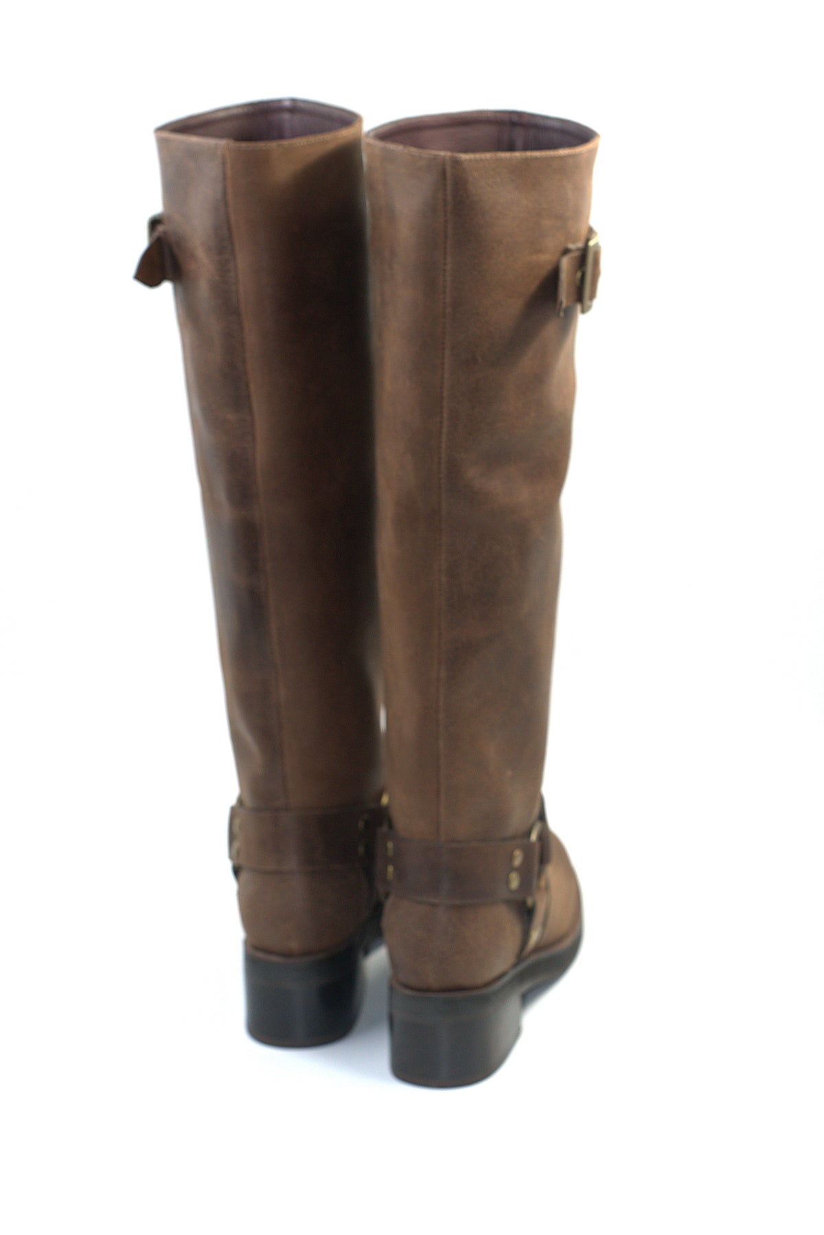 Bota en Cuero Motera Café