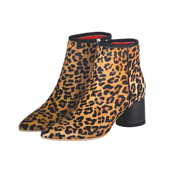 Botín en Cuero Ángel Animal Print