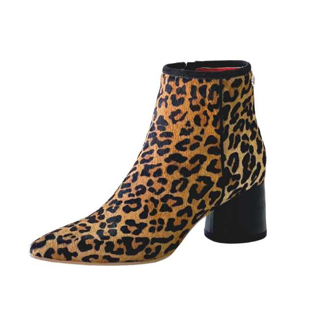 Botín en Cuero Ángel Animal Print