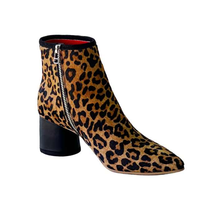 Botín en Cuero Ángel Animal Print