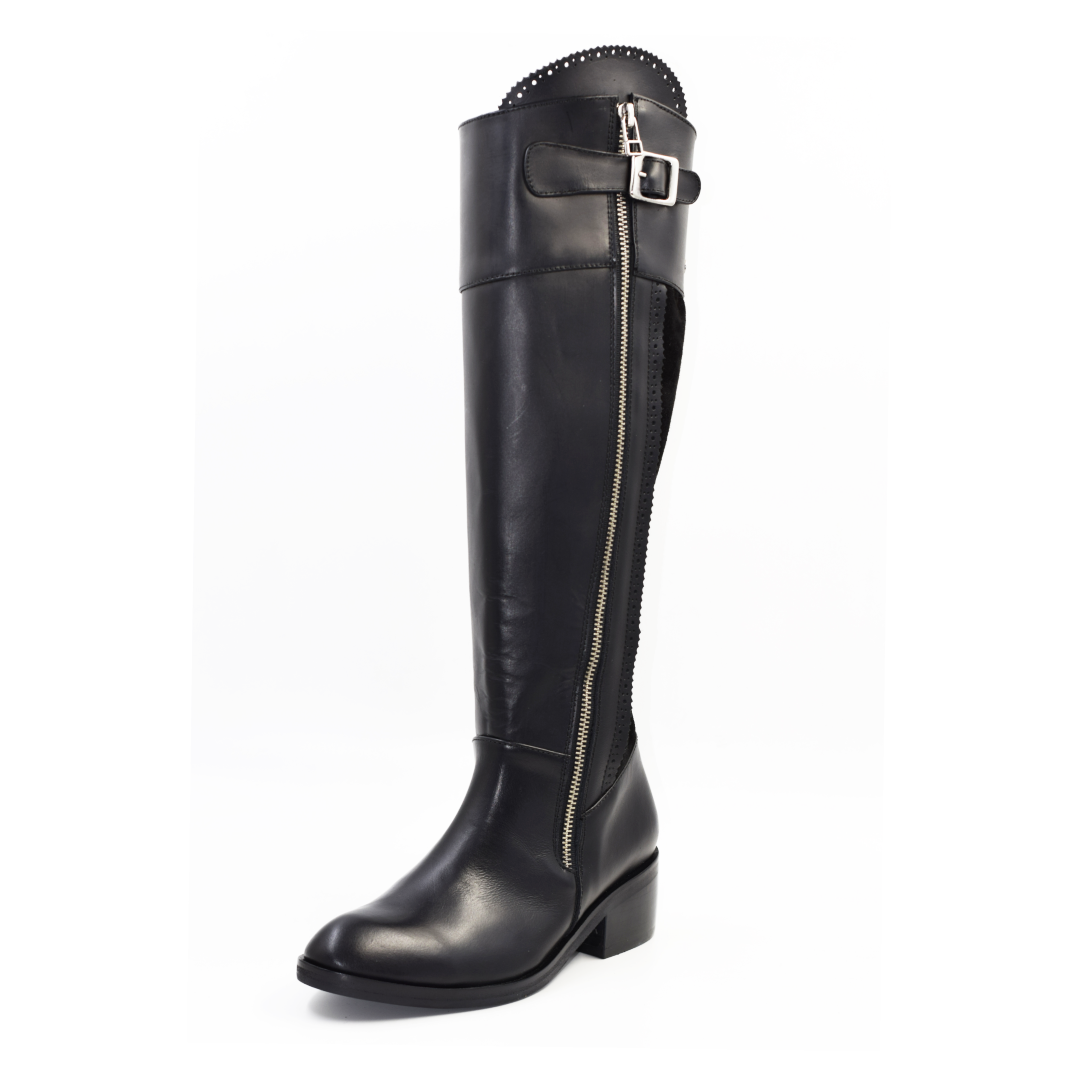 Bota en Cuero Nápoles Negro