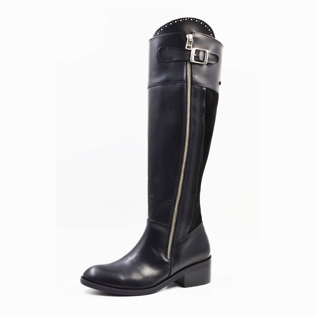 Bota en Cuero Nápoles Negro