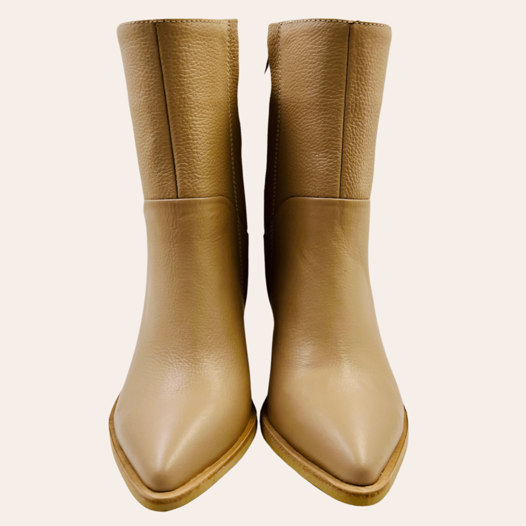 Botín en Cuero Cartagena Beige