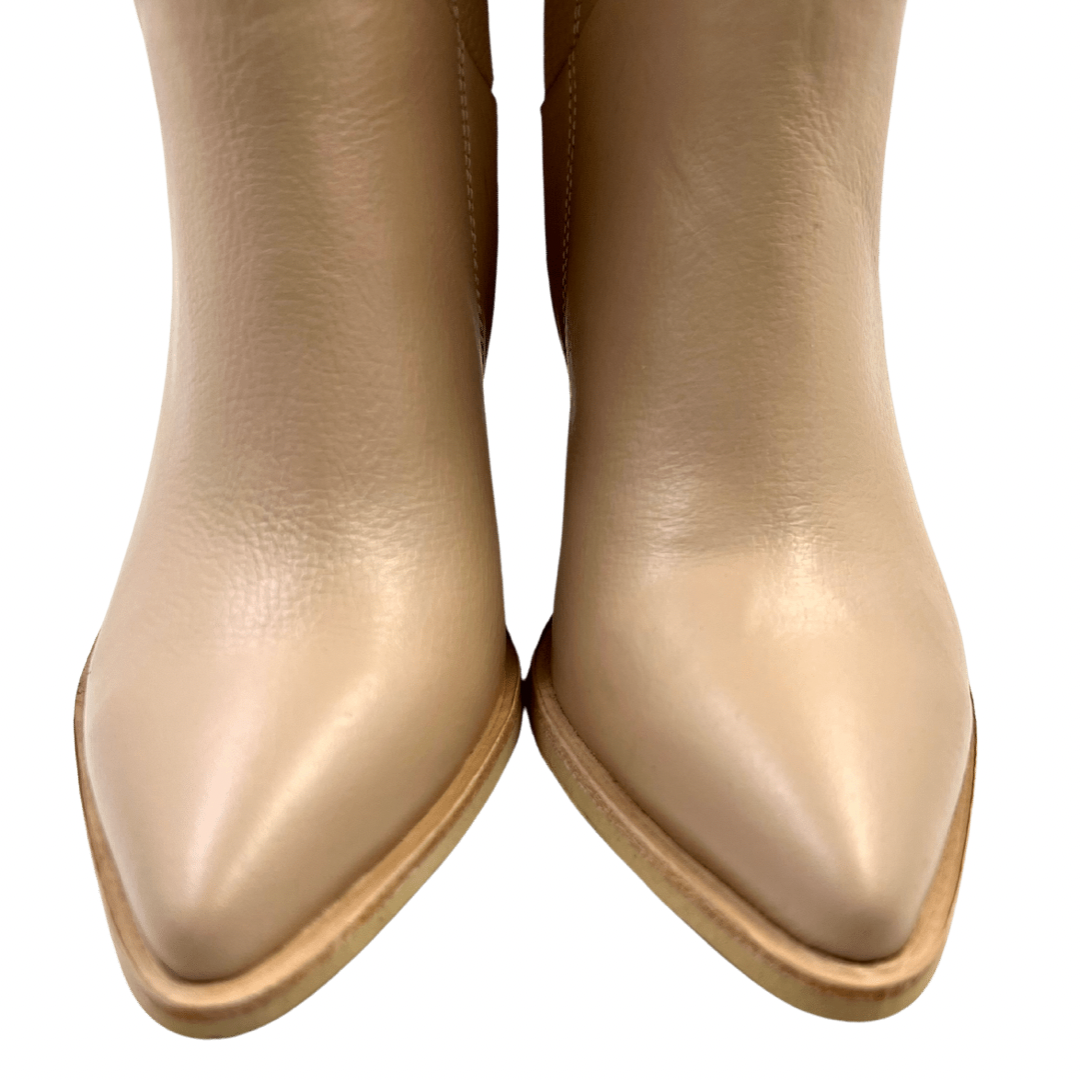 Botín en Cuero Cartagena Beige